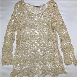 Long Sleeve Lace tunic Top